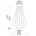 Lampa wisząca Mantra Flats 9428 rys. techniczny