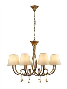 Lampa wisząca Mantra Paola Gold 6205